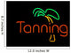 Colorful Neon Sign Advertising a Tanning Booth 