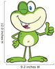 Cute Green Frog Cartoon Character Winking and Holding a Thumb up Wall Decal