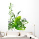 Border of fresh-picked herbs 