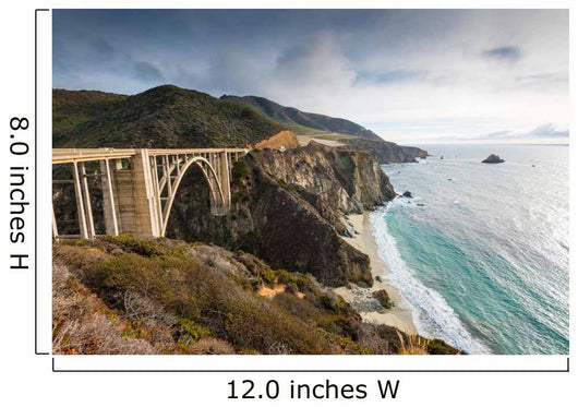 The Historic Bixby Bridge.  Pacific Coast Highway California 