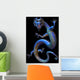 Eastern Dragon on Black Background Wall Mural