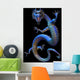 Eastern Dragon on Black Background Wall Mural
