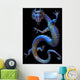 Eastern Dragon on Black Background Wall Mural