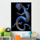 Eastern Dragon on Black Background Wall Mural