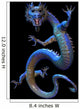 Eastern Dragon on Black Background Wall Mural