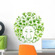 Floral Decorative Ornament Lion Wall Decal