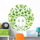 Floral Decorative Ornament Lion Wall Decal