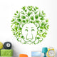 Floral Decorative Ornament Lion Wall Decal