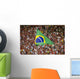 Brazilian Flag Wind inside of the Maracanâ€¹ Wall Mural