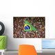 Brazilian Flag Wind inside of the Maracanâ€¹ Wall Mural