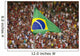 Brazilian Flag Wind inside of the Maracanâ€¹ Wall Mural