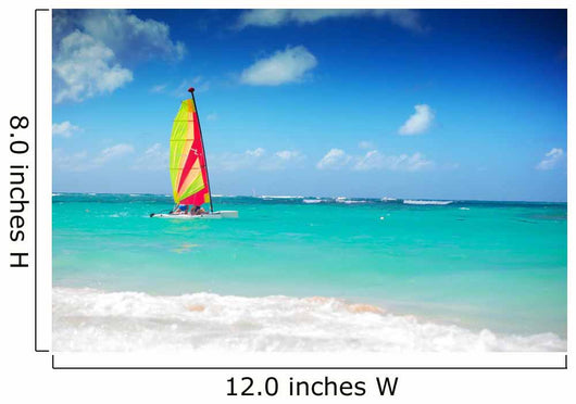 catamaran sailing in the caribbean sea 