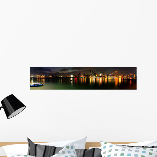 saigon night (panorama) Wall Mural