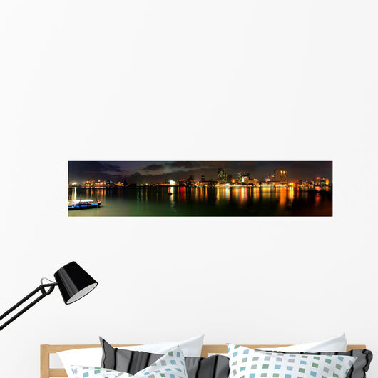 saigon night (panorama) Wall Mural