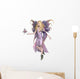 Purple Fairy with Butterfly Wall Mural