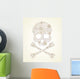 Floral Vector Skull Wall Decal