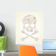 Floral Vector Skull Wall Decal