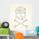 Floral Vector Skull Wall Decal