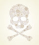 Floral Vector Skull Wall Decal