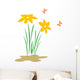 flowers and butterflies Wall Mural
