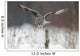 Great Grey Owl (Strix nebulosa) hunting in the falling snow 