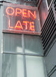 Open Late Sign 2 Wall Decal