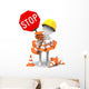 Road Sign Traffic cones Wall Decal