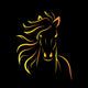 Vector image of an horse Wall Decal