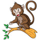 Monkey Cartoon Wall Decal