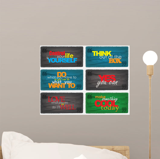 Set Of Motivational Quotes. Wall Mural