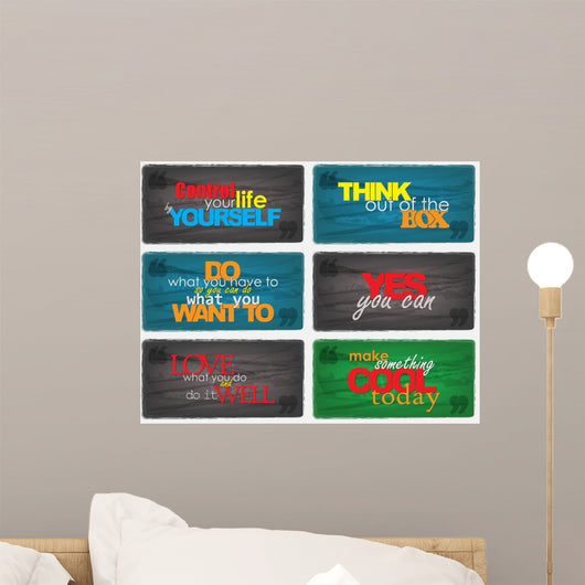 Set Of Motivational Quotes. Wall Mural