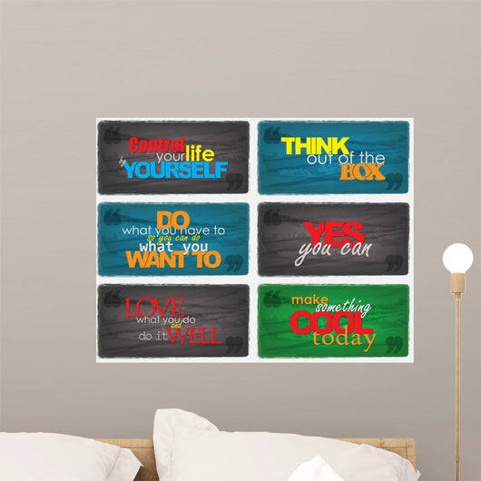 Set Of Motivational Quotes. Wall Mural