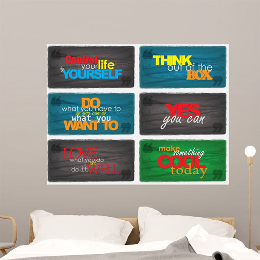 Set Of Motivational Quotes. Wall Mural