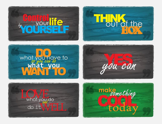 Set Of Motivational Quotes. Wall Mural