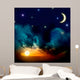 Beautiful night sky with a lot of stars 