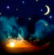 Beautiful night sky with a lot of stars 