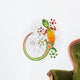 Gecko Floral Tribal Art Wall Decal