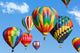 Colorful hot air balloons 