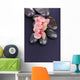 Composition with Beautiful Blooming Orchid with Water Drops and 