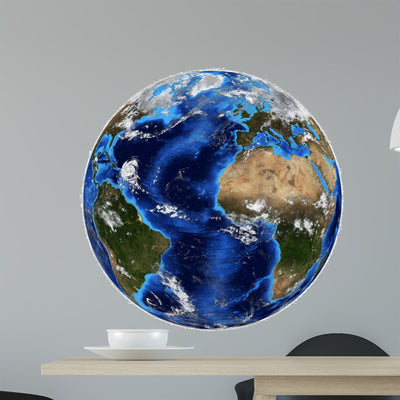 Photorealistic Earth shown on a wall