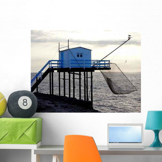 Traditional Fishing for Plaice Wall Decal