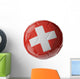 Soccer ball. Flag of Switzerland Wall Decal
