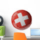 Soccer ball. Flag of Switzerland Wall Decal