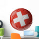 Soccer ball. Flag of Switzerland Wall Decal