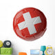 Soccer ball. Flag of Switzerland Wall Decal