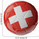 Soccer ball. Flag of Switzerland Wall Decal
