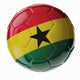 Soccer ball. Flag of Ghana 