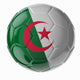 Soccer ball. Flag of Algeria Wall Decal