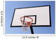 Outdoor basketball hoop against the blue sky Wall Mural