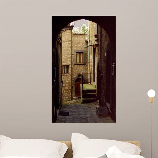 Italian Walk and Homes Wall Mural